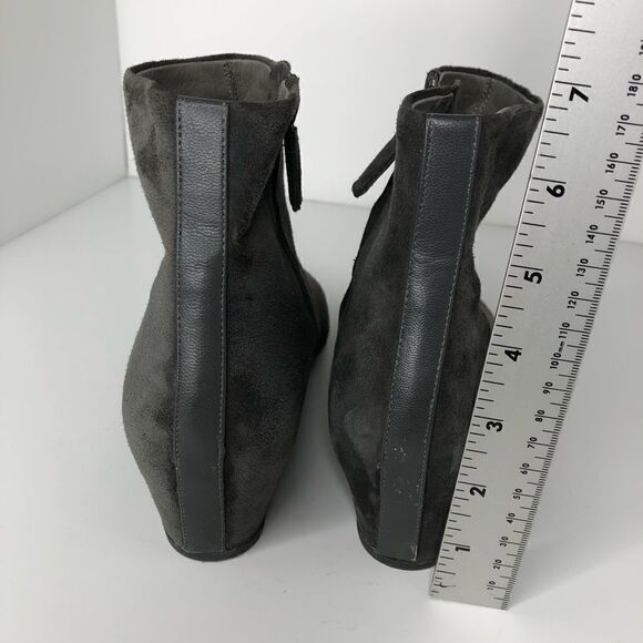 Eileen Fisher Gray Suede Booties Boots Size 9 - Picture 4 of 10